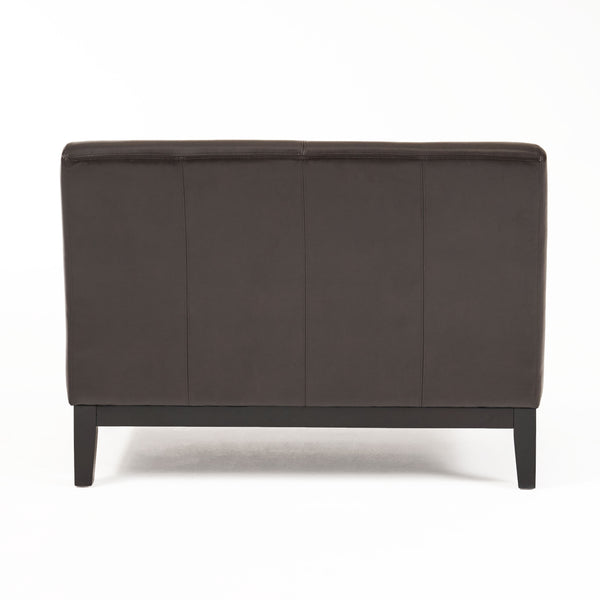 English Elm Love Seat Pu Leather Compact Loveseat with Tapered Rubberwood Legs for Apartments N771P262600W