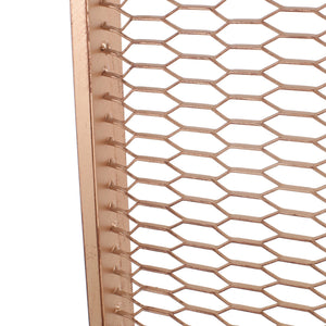 English Elm Christopher Knight Home® - STEEL Screen Divider Iron Room Partition – Gold Brushed Brown Mesh Panel, Modern Free-Standing Accent (33.5x32.5) 67262.00