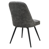 OSP Home Furnishings Penton Swivel Chair  - Set of 2 Charcoal