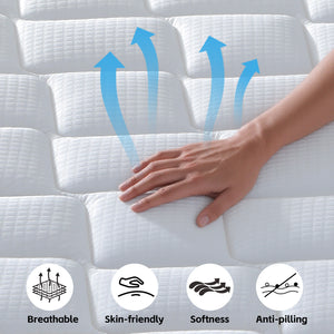 English Elm Twinxl Gel Memory Foam Hybrid Mattress Pocket Coils Medium Firm Sleep Support W3203P336679