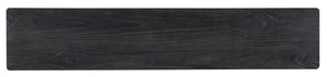 Hooker Furniture Chapman Charred Shou Sugi Ban Console Table — Slim 16" Depth, Distressed Black Pine, Pewter Ferrules (90) 6033-85002-99