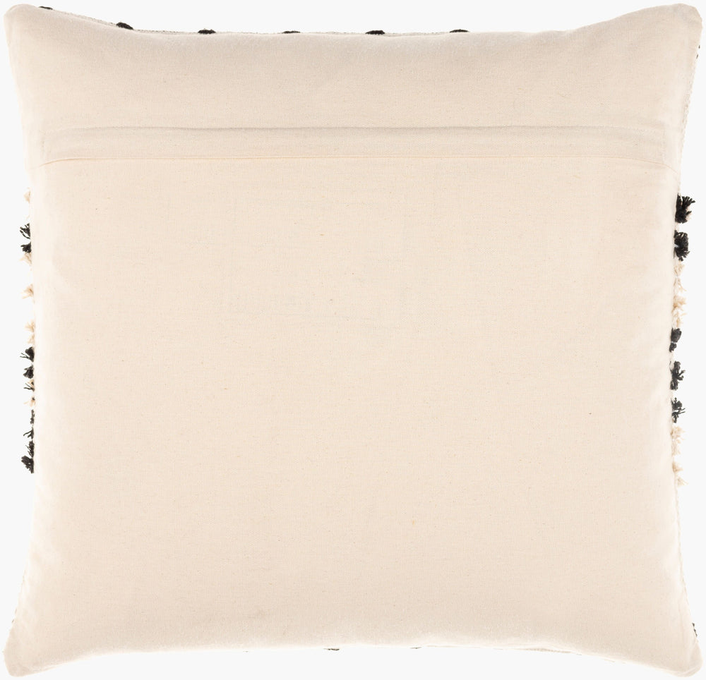 Surya Edwina 18"L X 18"W Cotton Accent Pillow - Timeless Country Cottage Decor For Elegant Comfort Beige Cotton,Cotton Eda001-2020d