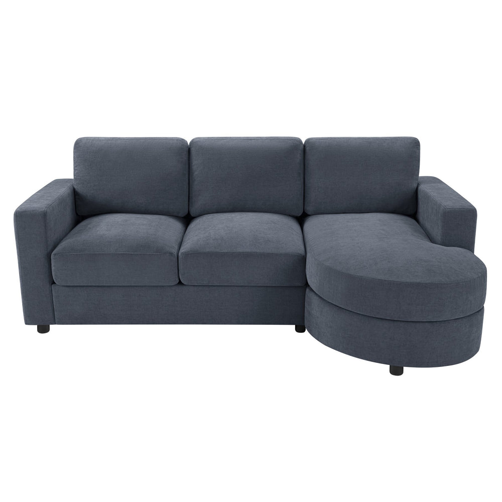English Elm Modern Sectional Sofa - Stylish L-Shaped Couch With Curved Chaise, Usb Ports & Storage For Comfort N719S002170C