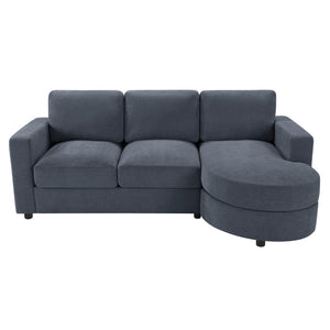 English Elm Modern Sectional Sofa - Stylish L-Shaped Couch With Curved Chaise, Usb Ports & Storage For Comfort N719S002170C