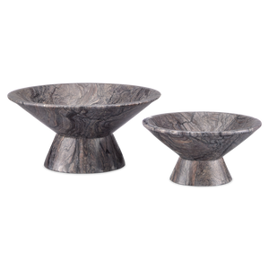 Lubo Breccia Marble Bowl - Elegant Swirling Design Perfect for Decor or Fruit Display in Style