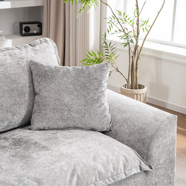 English Elm 103" Chenille Cloud Sectional Modular L-shape Sofa No Assembly Plush Living Room W1170S00044