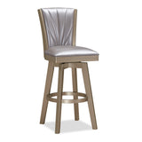 English Elm Blazien Yellow and Grey Stools With Padded Seat (Set Of 2)