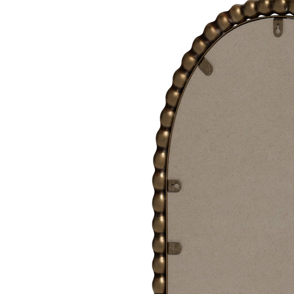 English Elm Iron Oval Retro Mirror with Antique Finish - Decorative Wall Hanging for Living Room & Entryway (Elegant) Gold W757P266576