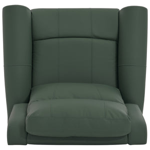 English Elm Manual Swivel Rocker Recliner Pu Leather Chair with Massage Heating and Pocket Spring Support Green N763P363558F