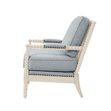 Madison Park Donohue Traditional Accent Arm Chair MP100-1242 Light Blue/Antique Cream