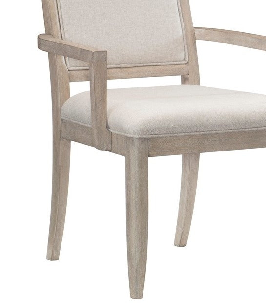 English Elm Modern McKewen Armchairs Set of 2 Upholstered Dining Accent Chairs Oak Veneer Gray-Toned Fabric Comfort Gray 41 L x 26.25 W x 15 H B011P271414