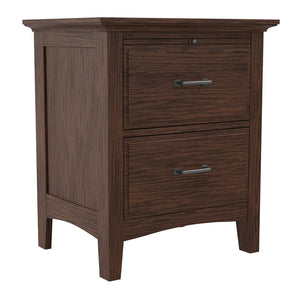 OSP Home Furnishings Modern Mission 2 Drawer Nightstand Vintage Oak