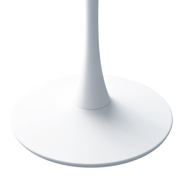 English Elm 31.50" Hexagonal Coffee Table with White Marble Print Top and Metal Base – Modern Compact Chic for Small Spaces W757P186688