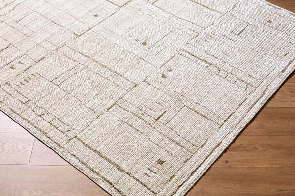 Livabliss Alma Machine Woven Polypropylene Geometric Rug for Modern Living and Dining Spaces Taupe, Dark Bro 7'10" x 10'2" EDAL2300-710102