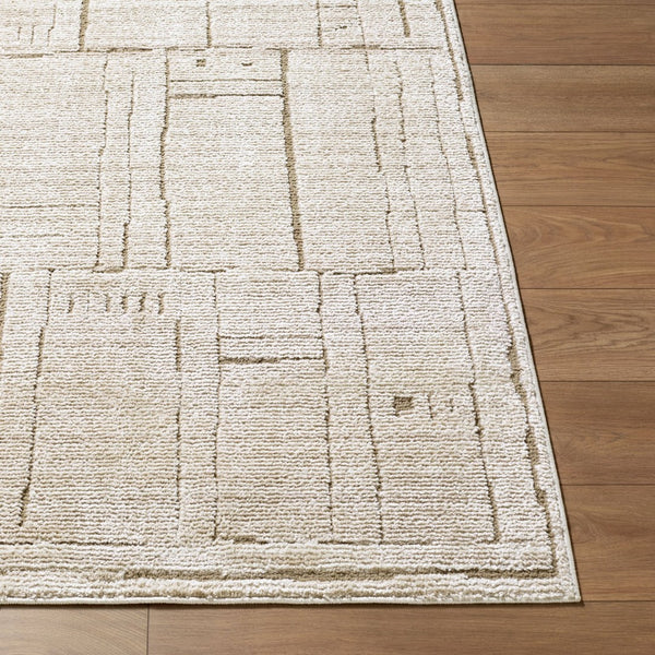 Livabliss Alma Machine Woven Polypropylene Geometric Rug for Modern Living and Dining Spaces Taupe, Dark Bro 7'10" x 10'2" EDAL2300-710102