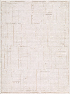 Livabliss Alma Turkish Woven Polypropylene Area Rug Modern Low Profile Living Room Floor Accent Ivory, Taupe 5'3" x 7' EDAL2301-537