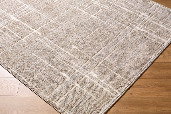 Livabliss Alma Geometric Polypropylene Area Rug Turkish Woven Modern Living Room Floor Accent Medium Brown, T 5'3" x 7' EDAL2304-537