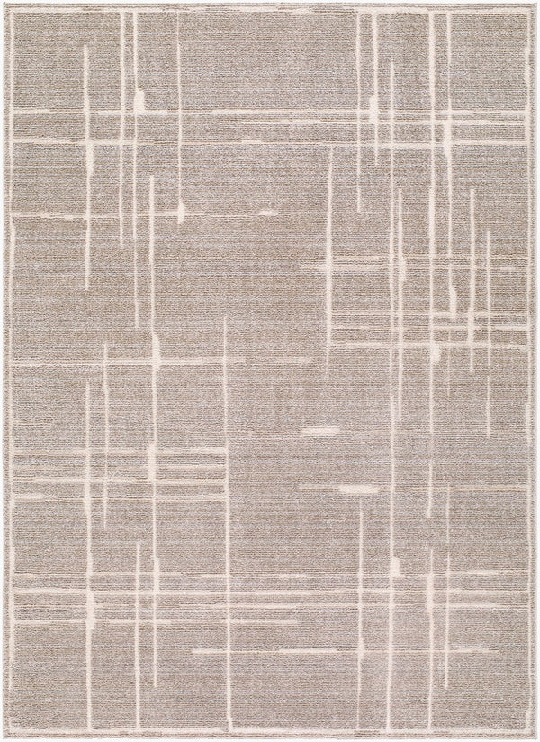 Livabliss Alma Geometric Polypropylene Area Rug Turkish Woven Modern Living Room Floor Accent Medium Brown, T 6'7" x 9' EDAL2304-679