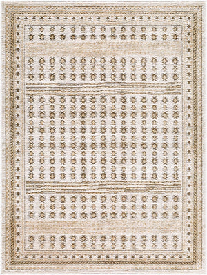 Livabliss Alma Bohemian Global Polypropylene Area Rug Turkey Woven Eclectic Living Room Floor Ivory, Light Ol 5'3" x 7' EDAL2305-537
