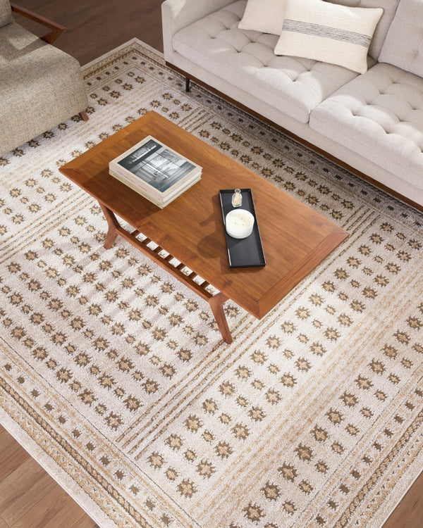 Livabliss Alma Bohemian Global Polypropylene Area Rug Turkey Woven Eclectic Living Room Floor Ivory, Light Ol 5'3" x 7' EDAL2305-537