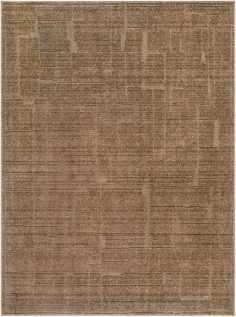 Livabliss Alma Geometric Polypropylene Area Rug Turkey Woven Low Pile Modern Living Room Floor Dark Brown 7'10" x 10'2" EDAL2306-710102