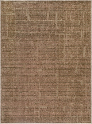 Livabliss Alma Geometric Polypropylene Area Rug Turkey Woven Low Pile Modern Living Room Floor Dark Brown 7'10" x 10'2" EDAL2306-710102