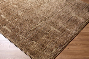 Livabliss Alma Geometric Polypropylene Area Rug Turkey Woven Low Pile Modern Living Room Floor Dark Brown 7'10" x 10'2" EDAL2306-710102