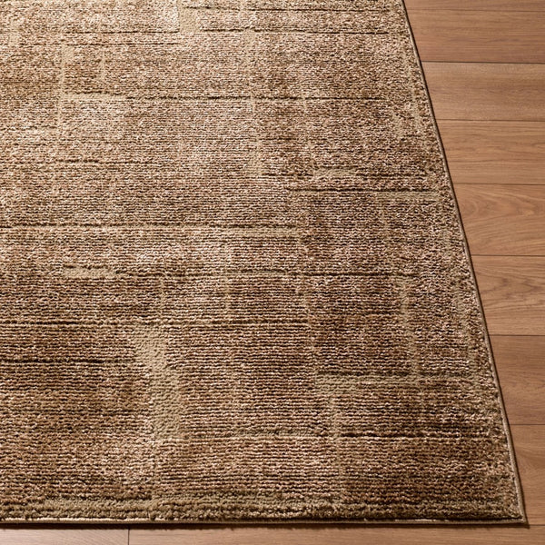 Livabliss Alma Geometric Polypropylene Area Rug Turkey Woven Low Pile Modern Living Room Floor Dark Brown 7'10" x 10'2" EDAL2306-710102