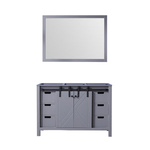 English Elm Dark Grey Bath Vanity Set With 44-Inch Mirror - Modern, Fully Assembled, Stylish Storage Solution B2731S00527