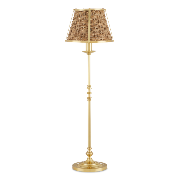 Deauville Table Lamp - Handmade Seagrass & Brass Design by Suzanne Duin for Elegant Home Decor