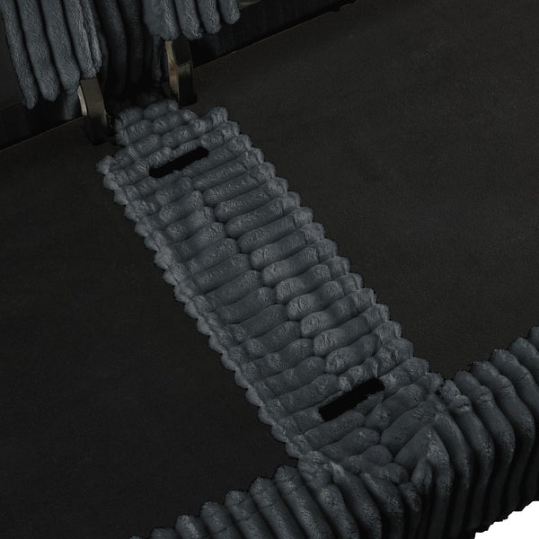 English Elm Modern Slipcovered 2-Seat Sofa Couch In Gray Corduroy – Stylish, Comfy, Easy-Care Design For Small Spaces W3041S00215