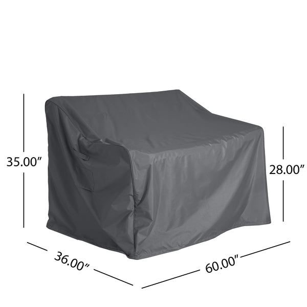 English Elm Christopher Knight Home® - Shield Outdoor Loveseat Sofa Cover - Durable, Weather-Resistant & Stylish Gray Protection For All Seasons N775P291483G