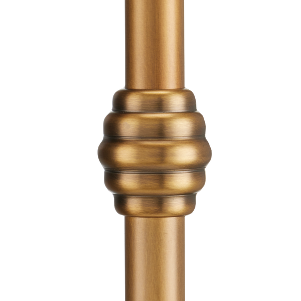 Caldwell Antique Brass Table Lamp with Bone Linen Shade - Elegant Design for Classic Interiors