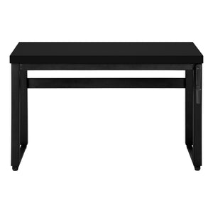 English Elm Computer Desk – Adjustable Standing Workstation, Modern Black Laminate & Metal, Perfect For Home Office B2710P219897