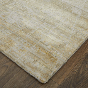 Feizy Rugs Eas69fpf Eastfield Modern Abstract Hand-loomed Viscose And Wool Rug - Artisanal Style For Any Space Yellow,Ivory,Gold Viscose,Wool Eas69fpfgldivyg00