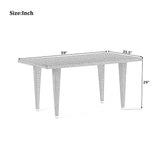 Christopher Knight Home® - Noble House - Dominica Grey Pe Rectangle Kd Table