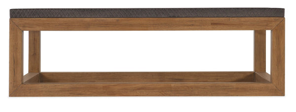 Hooker Furniture Big Sky Cocktail Table With Furrowed Bark Charcoal Top & Vintage Natural Hickory Base, Rustic Durable Design 6700-80109-99