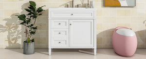 English Elm 36'' Modern Bathroom Vanity With Ceramic Sink, Soft-Close Drawers, Ample Storage & Elegant Design N710P230246K