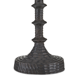 Gallo Bronze Table Lamp - Chic Industrial Design with Natural Linen Shade and Cast Aluminum Body