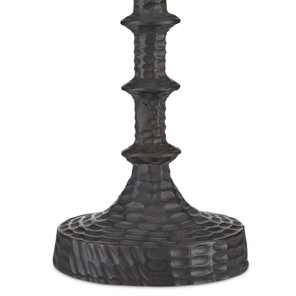 Gallo Bronze Table Lamp - Chic Industrial Design with Natural Linen Shade and Cast Aluminum Body