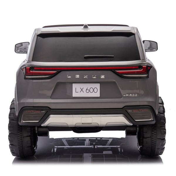 English Elm Licensed Lexus Lx600 24v Two Seater Kids Ride on Suv with Remote and Suspension Gray W1578P339058