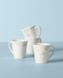 Lenox Oyster Bay Assorted Mugs, Set of 4 White, WHITE PORCELAIN 894094