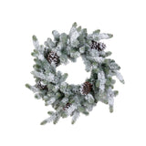 Blue Spruce Wreath with LED Lights, Large with Snow XPW40536 Park Hill