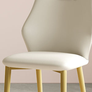 English Elm Set Of 2 Elegant Dining Chairs With Ergonomic Design, Pu Leather Seats, Gold-Plated Legs & Comfort W509P375684-GIGA