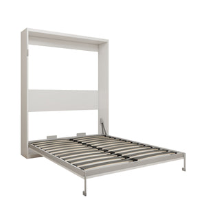 English Elm Multifunctional Queen Murphy Wall Bed with Hydraulic Soft Close and Solid Wood Slat Support W5290S00001