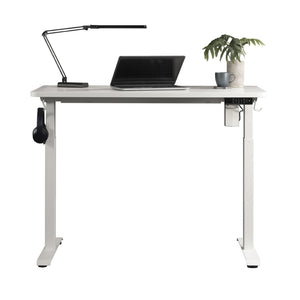 English Elm Sit/Stand Desk - Modern White Finish For Ergonomic Workspace, Usb Charging, Easy Assembly & Stability B356P402648-GIGA