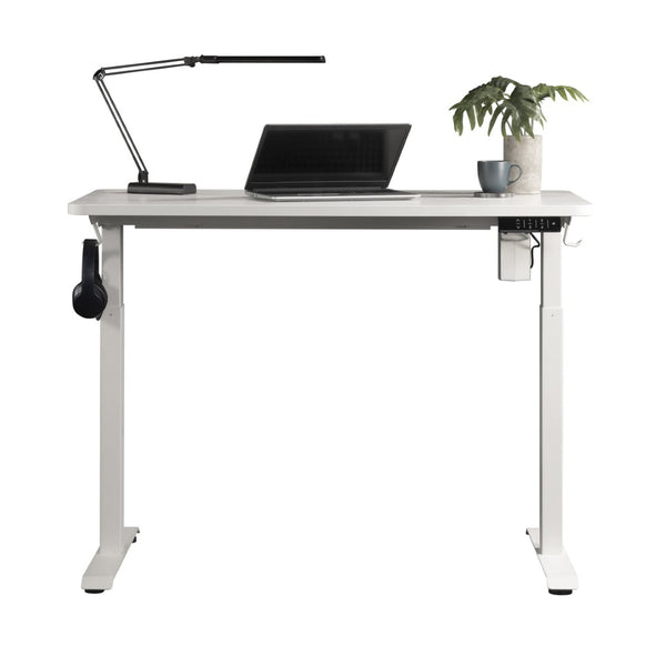 English Elm Sit/Stand Desk - Modern White Finish For Ergonomic Workspace, Usb Charging, Easy Assembly & Stability B356P402648-GIGA