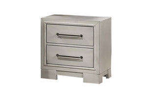 English Elm Modern Farmhouse Nightstand Antique White Wood Build Sleek Hardware Bedroom Side Table B011P448741