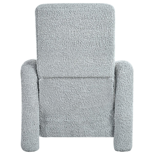English Elm Christopher Knight Home® - 31.25" Push Back Recliner Plush Teddy Fleece Upholstered Armchair with Foam & Pocket Springs Comfort 90–120–150° Adjustments LIGHT GREY N763P212864R