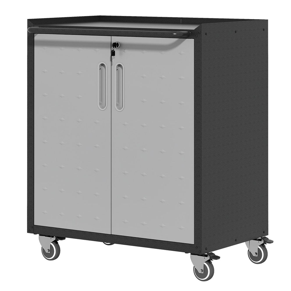 English Elm Heavy-duty Steel Garage Cabinet on Wheels with Locking Doors and Adjustable Shelves T2398P222831